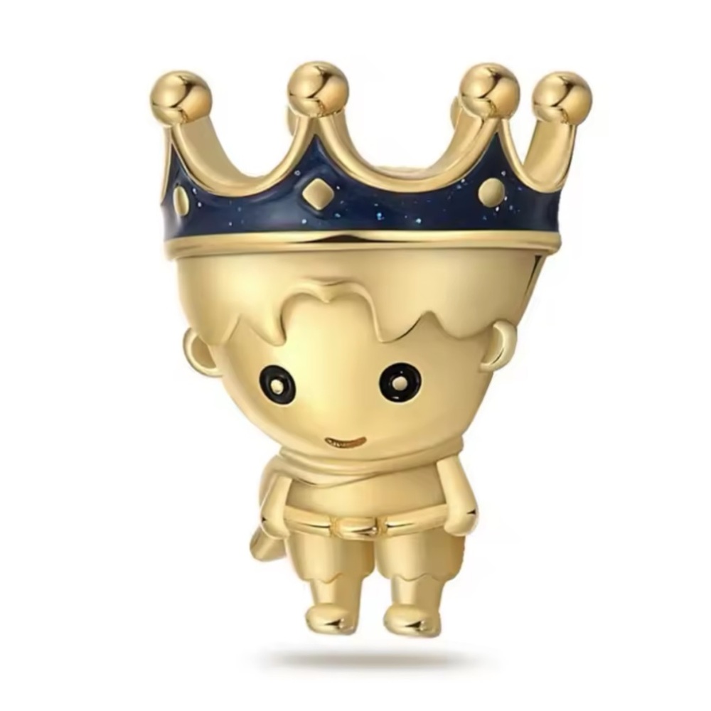 NWOT Little Prince Golden Charm Sterling Silver 925